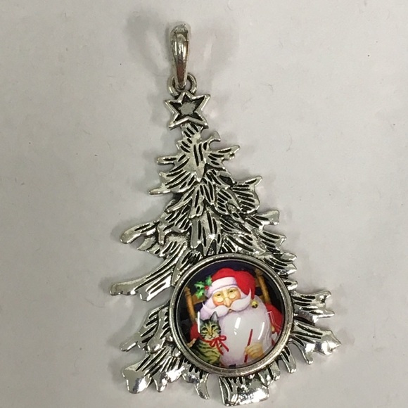 Christmas Tree Changeable Snap Pendant - Picture 2 of 6